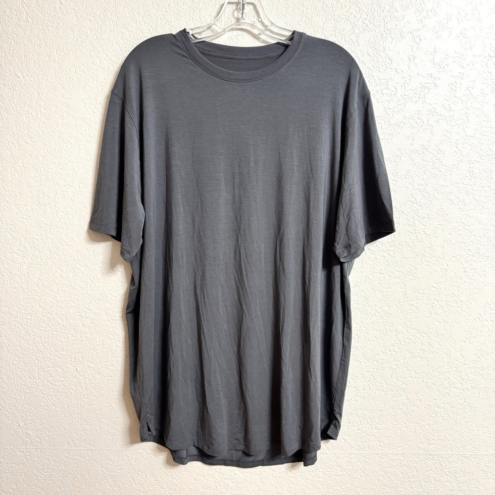 Jack Archer Shirt Mens XL Gray Anytime Tee Curved Hem Stretch Casual Modal